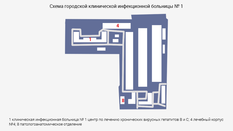 Схема морга городской клинической инфекционной больницы № 1