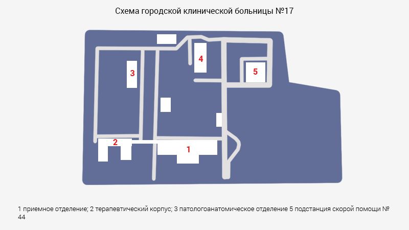 Схема морга городской клинической больницы № 17